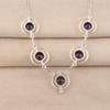 Amethyst Gemstone Silver Necklace, 925 Sterling Silver Amethyst Necklace, Partywear Women Necklace, February Birthstone Gift RN-2-9