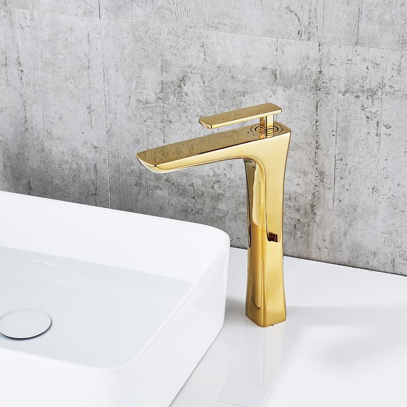 Basin Faucet Black Gold Basin Mixer Brass Crane Bathroom Faucets Hot and Cold Water Mixer Tap Contemporary Mixer Tap torneira