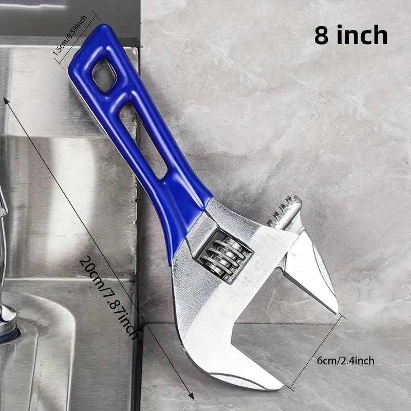 6/8 Inch Adjustable Wrench Set Wide Jaw Black Oxide Wrench With Cushion Grip Universal Bathroom Pipe Mini Spanner Hand Tools