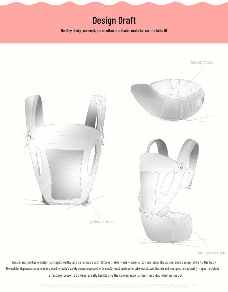 Bass Bear Breathable Baby Hip Seat Carrier - Multifunctional Infant Support