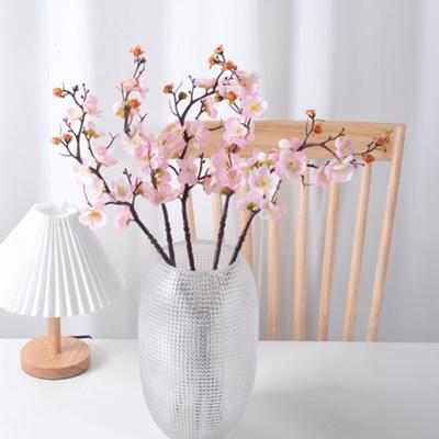 Künstliche Pflaumenblüten Falsche Kirschblütenzweige Kunstblumen mit langen Stielen für Vase Blumengesteck Zuhause Hochzeit Tischdekoration