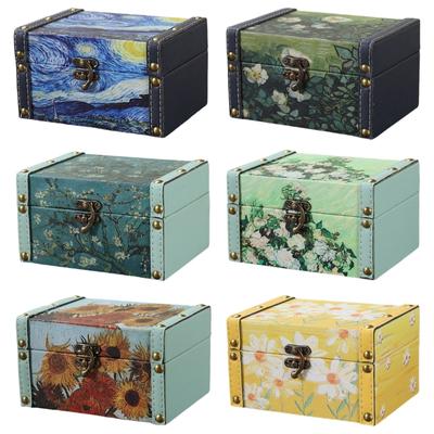 Portable Sturdy Wood Jewelry Storage Box with Soft Interior and Compartments Accessory for Home Organized Decoration