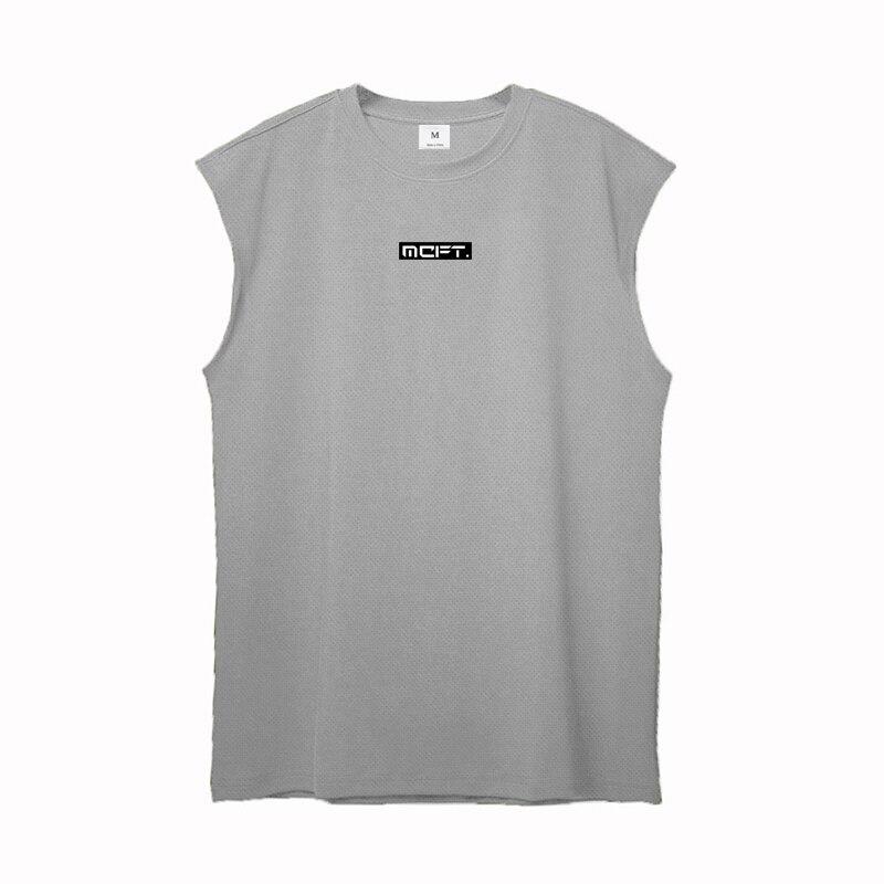 Muscleguys Herren Schnelltrocknendes Sportweste Fitness Bodybuilding Ärmelloses T-Shirt Lockeres Freizeit-Tanktop Training Laufen Mesh-Tops