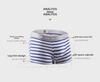 Men's Striped Cotton Boxer Briefs - Low Waist, Sexy & Sporty