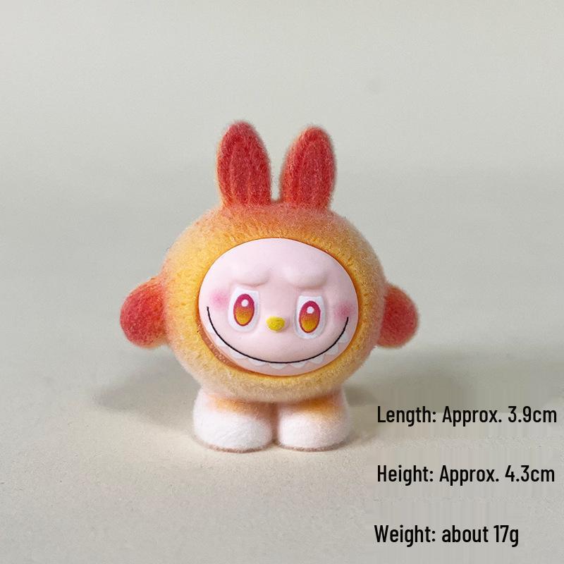 Cute Egg-shaped Flocked Rabbit Doll - Eye-catching DIY Resin Ornament for Live Stream Sales
