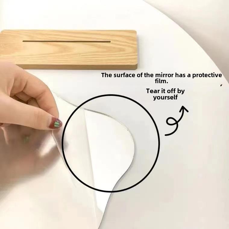 Irregular Acrylic Concave Makeup Mirror - Decorative Photo Prop