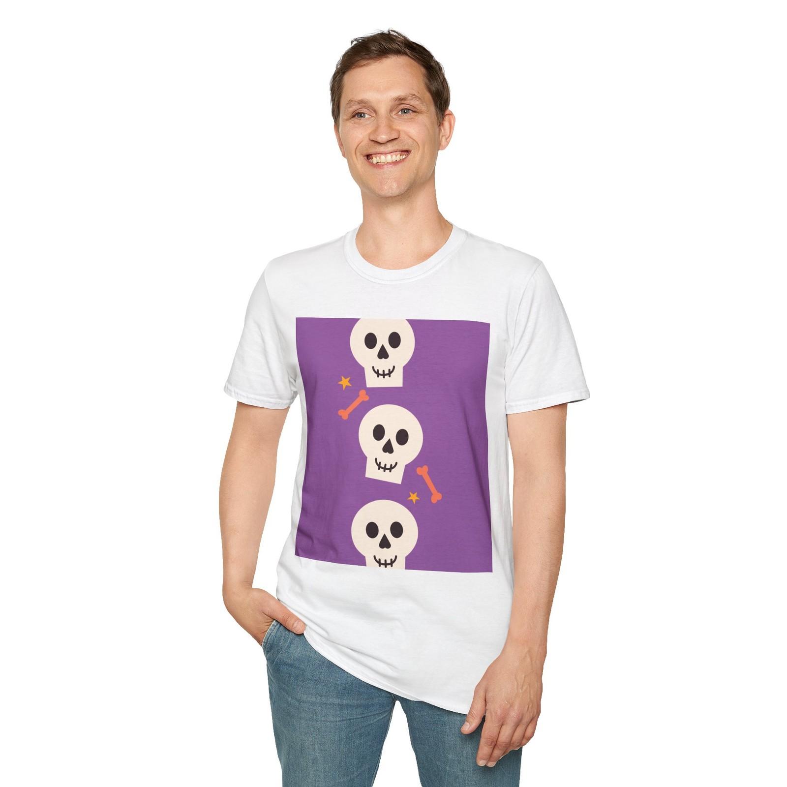 Skull Graphic T-Shirt, Halloween Tee, Unisex Softstyle Shirt, Casual Wear, [...] S