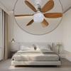 Home E26 E27 LED Ceiling Fan Light Wireless Remote Control with Stepless Dimming Night Lights Smart Fan for Room Office Study