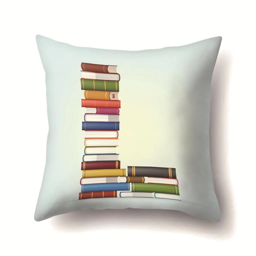 Bedroom Living Room Sofa Pillow Library Cushion Cover Creative English Alphabet Pillowcase