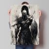 Schwarz Weiß Krieger 300 Blechschilder Poster Personalisierbare Wandkunst Retro Vintage Metallschilder für Zuhause Zimmer Mancave Dekoration Gaming