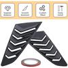For Ford Mustang 2015- Car Rear Louver Window Side Shutter Cover Trim Sticker Vent Scoop ABS Carbon Fiber Black Accessories