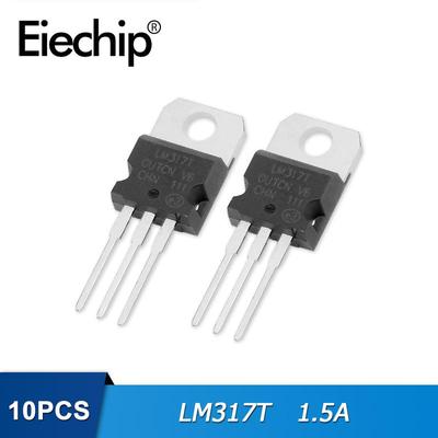 10 sztuk LM317T regulowany trzy-zaciskowy regulator napięcia LM317 zasilacz IC 1.5A TO-220 Regulator napięcia