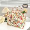 Multipurpose Floral Storage Basket Foldable Cloth Hamper Fabric Storage Basket for Bedroom Bathroom Organization