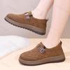 Women's Cotton Shoes Winter New Outdoor Non Slip Comfortable Platform Casual Shoes Fashion Buckle Strap Vintage Plush Warm Shoes
