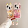 KEYSION Cute Ear 3D Cartoon Case for TECNO Spark Go 1 1S Go 2025 with Bracelet Silicone Shockproof Phone Cover for TECNO Pop 9 4G