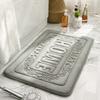 Badrum Halkfri Golvmatta Mjuk Badrumsmatta Vattenabsorberande Badmatta Tjockt Flanelltyg Dörrmatta Hemdekoration