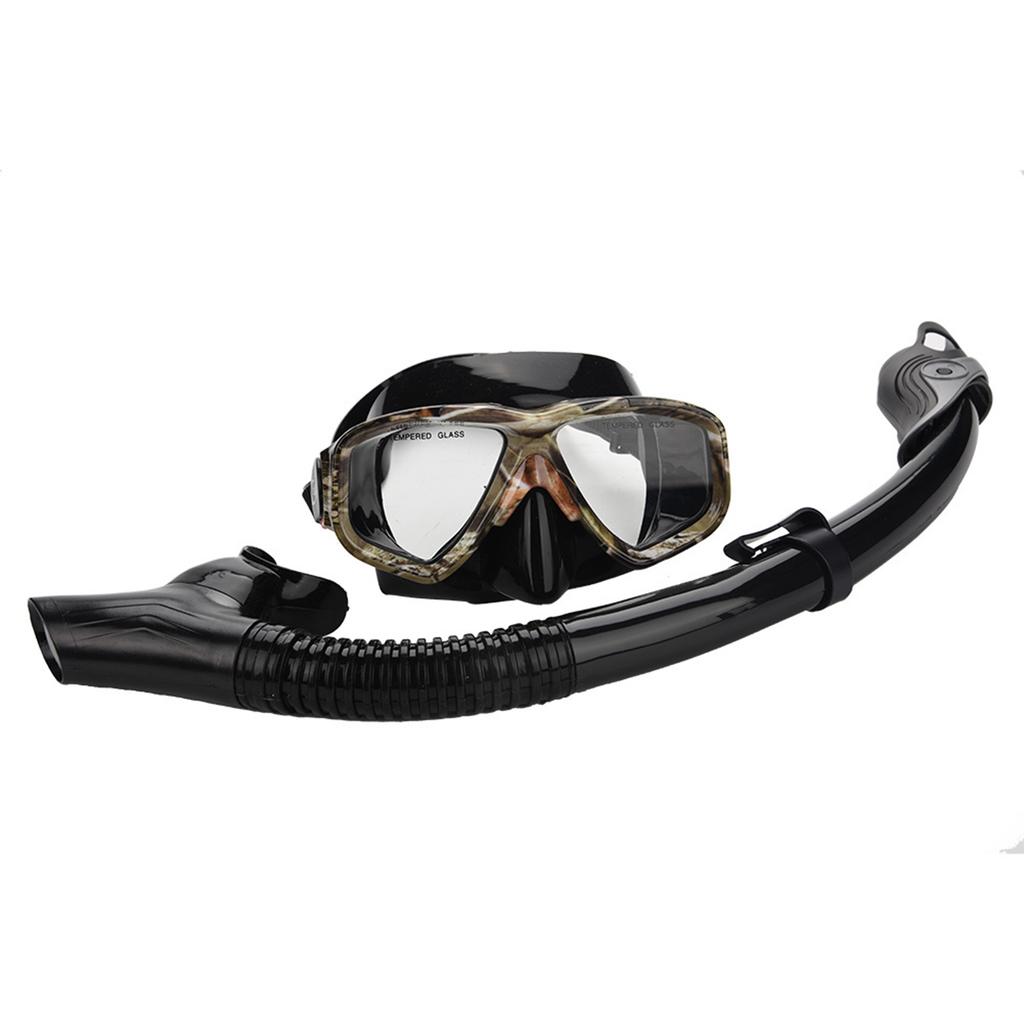 Yon Sub Snorkeling Goggles Eye Protector Air Tube Swimming Breathing Valve (Camo)
