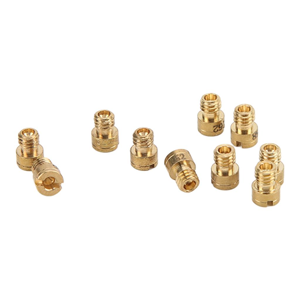 10pcs Carburetor Main Jets Metal Main Nozzle Replacement for Dellorto Bing Carburettor GY6 M4 #52?75