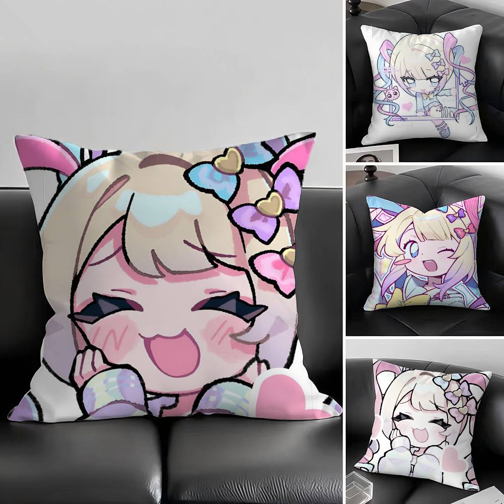 Cute Game Figure Kangel Pillow Case Square Bedroom Sofa Leisure Comfort Cushion Car Living Room Home Decoration
