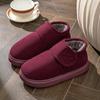 Men's Plush Non-Slip High-Top Cotton Winter Shoes - Heel-Covered, Thick, Cold-Proof Slippers for Outdoor Wear