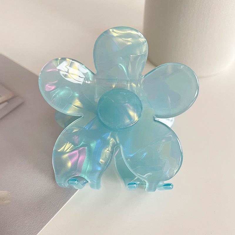 Elegant French-Style Acetate Flower Claw Clip for Women - 2024 High-End Shark Clip