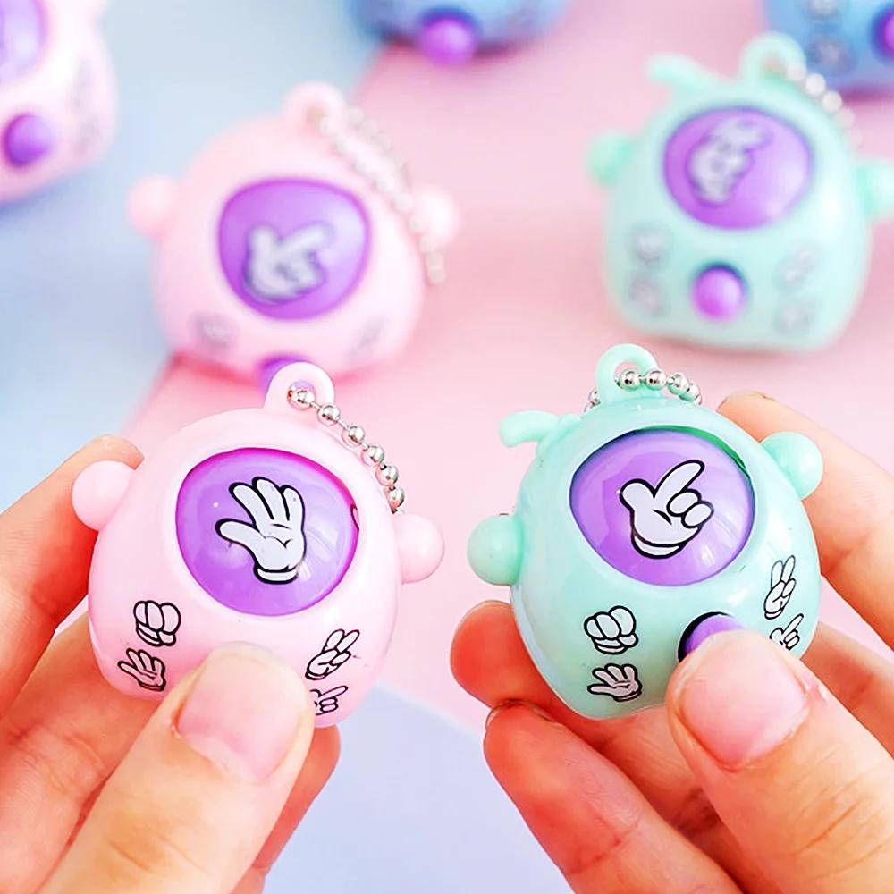 10/20/30Pcs Mini Pop Keychains Toddler Sensory Fidget Playthings Bulk Classroom Prizes Children Birth Date Celebration Favors Present Pouch Fillers