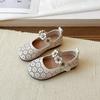 Neue Frühling Sommer Neue Mädchen PU Leder Schuhe Mädchen Baby Hohl Atmungsaktiv Schleife Blume Sandalen Weiche Sohle Loafer Größe 21-30