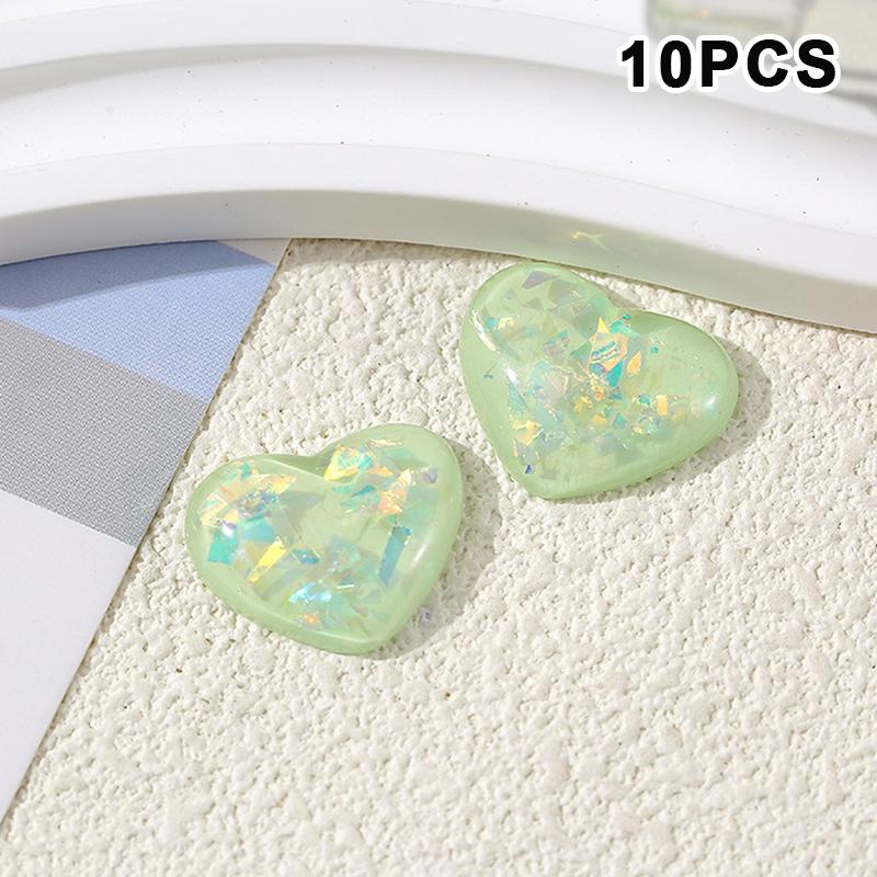 

10Pcs Color Sequins Effect Geometry Rectangle Ovals Shape Acrylic Beads Diy Jewelry Hair Accessory A7