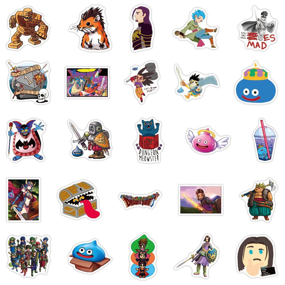 Dragon Quest Pvc Waterproof Stickers Cute Cool Decoration For Phone Laptop Skateboard And More
