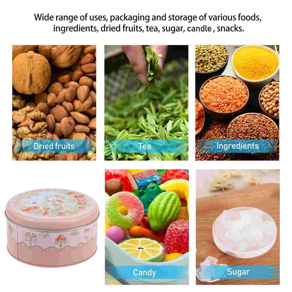 Bunny Cookie Jar Tin Packing Box Sugar Canister Tinplate Decorative Storage Boxes