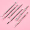 1Pcs Stainless Steel Cuticle Pusher Dual Sided Shaped Double Ended Ingrown Toenail Lifter Remover Trimmer Nail Art Care Tools