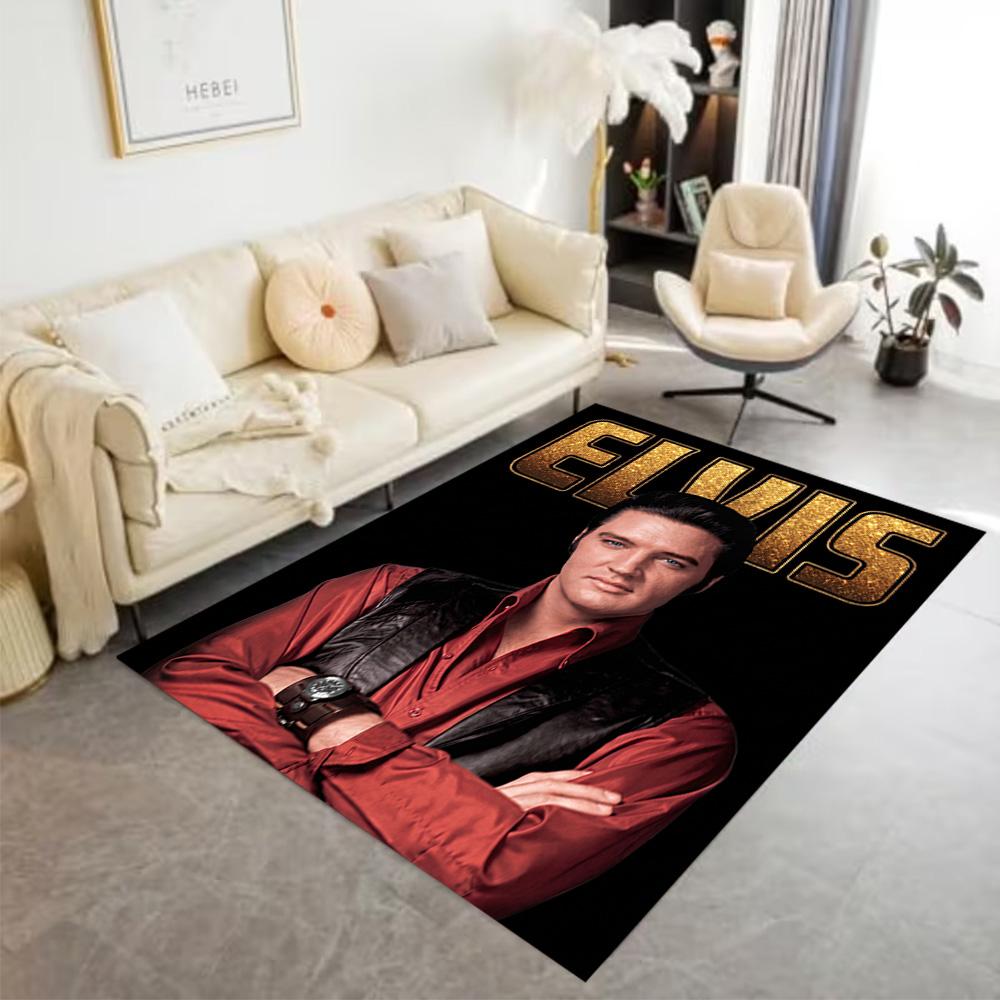 Elvis Presley Legend Area Rug Design for Study room Dormitory Game Room Outdoor Antislip Carpet Anime Office Decor Wedding Party Gift
