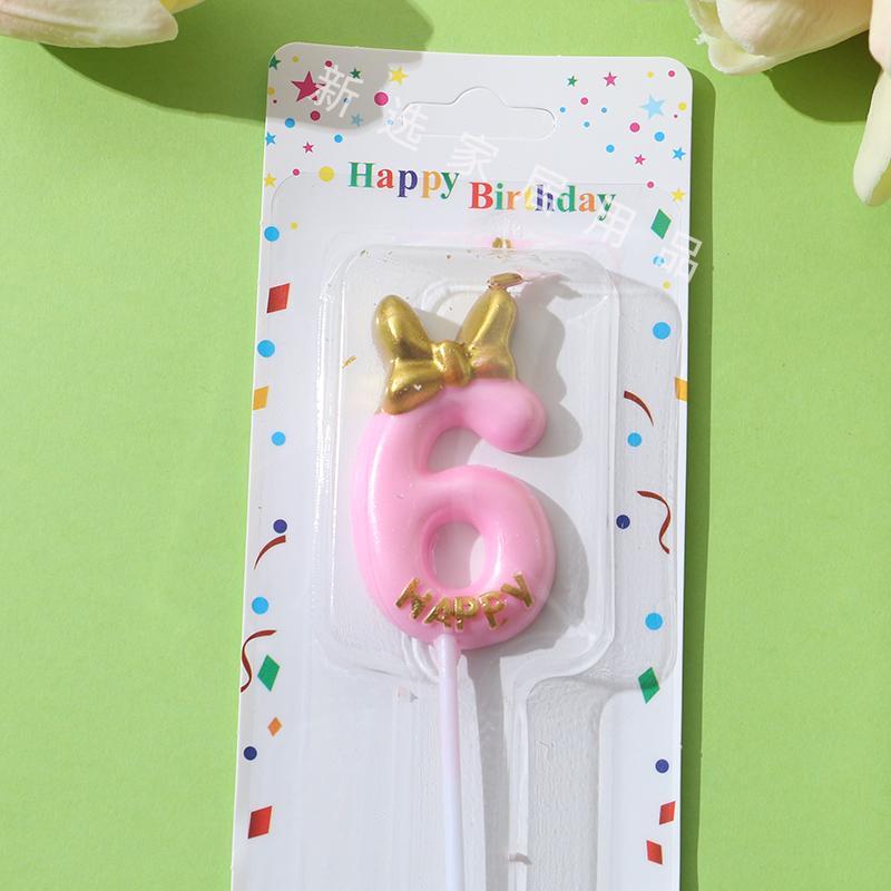 1st Birthday Bow Candle - Little Fairy Cake Decoration