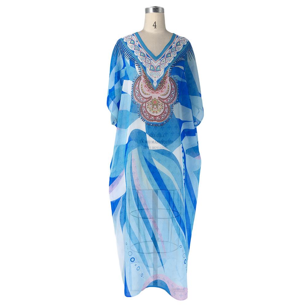 Beach Blouse Large Loose Robe Holiday Dress