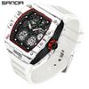 Sanda Men's Luminous Waterproof Beer Barrel-Shaped Quartz Watch with Calendar - Stylish and Cool Design