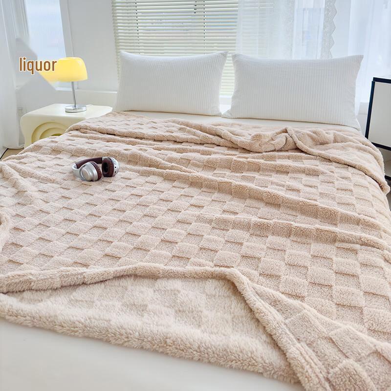 LISM All-Season Soft Checkered Blanket