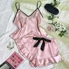 Plus Size European & American Ice Silk Print Pajamas - Fashionable Casual Homewear for Women