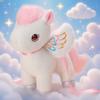Cute Flying Horse Plush Doll With Embroidery Details For Children