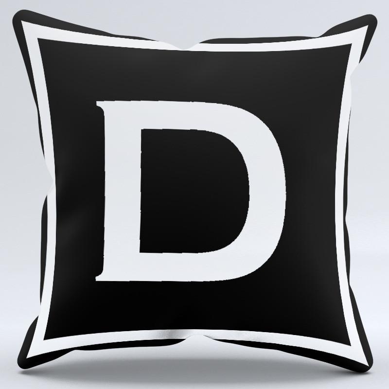 

Простой черно-белый чехол с буквенным принтом для дома, гостиной, дивана, украшения офиса, подушка, наволочка 40X40CM