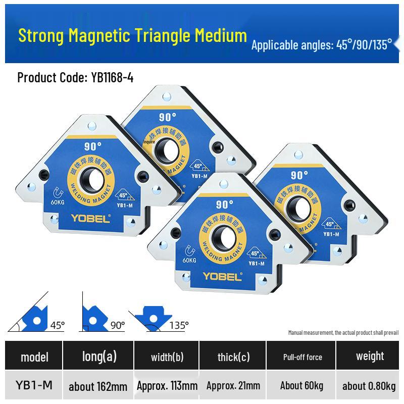 Right Angle Welding Magnet Holder - 90° Strong Magnetic Triangle Positioner