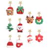 1 Pair/lot Christmas Resin Earrings Christmas Tree Santa Claus Snowman Snowflake Deer Bear Dangle Earrings For Girls Party Gifts