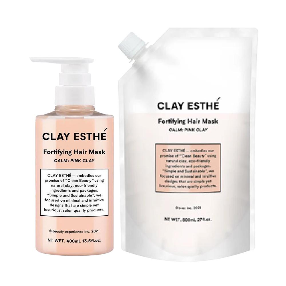 B-ex Clay Esthetic Fortifying Hair Mask Pink Clay (400ml / Refill 800ml)