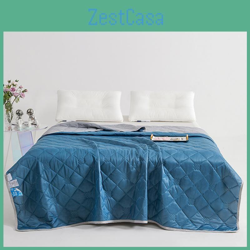 Solid Color Summer Air Conditioner Quilt With Waterwash Tencel Fill Polyester