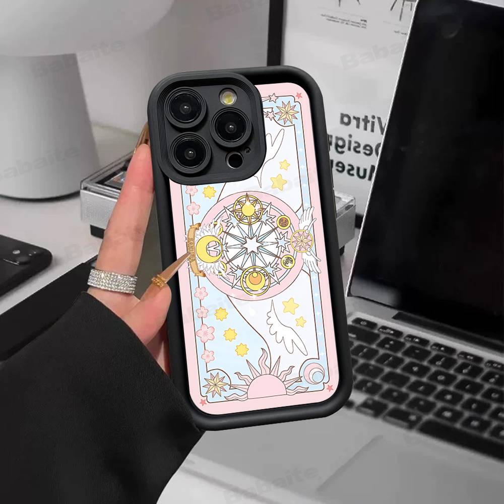 C-Cardcaptor Sakura Silicone Soft Phone Case For iPhone 17 16 14 13 12 11 15 Pro Max Plus Air Cover
