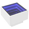 Stolik Nocny Z Led Infinity, Biały, 40X40X30 Cm