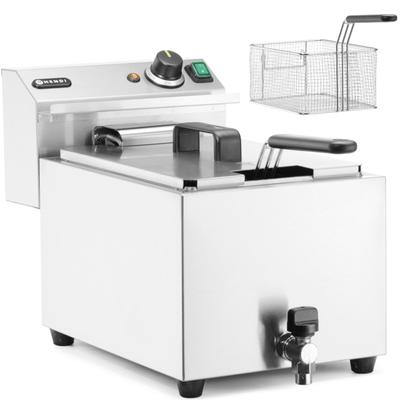 Adjustable Electric Fryer with Drain Tap 400 V 66000 W 10 L Hendi 209424