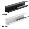 1pc Wide Under Desk Cable Raceway Cable Management Tray Metal Cord Organizer for Office & Home Use Power Strip Holder Included