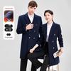 Unisex Mid-Length Padded Woolen Work Coat