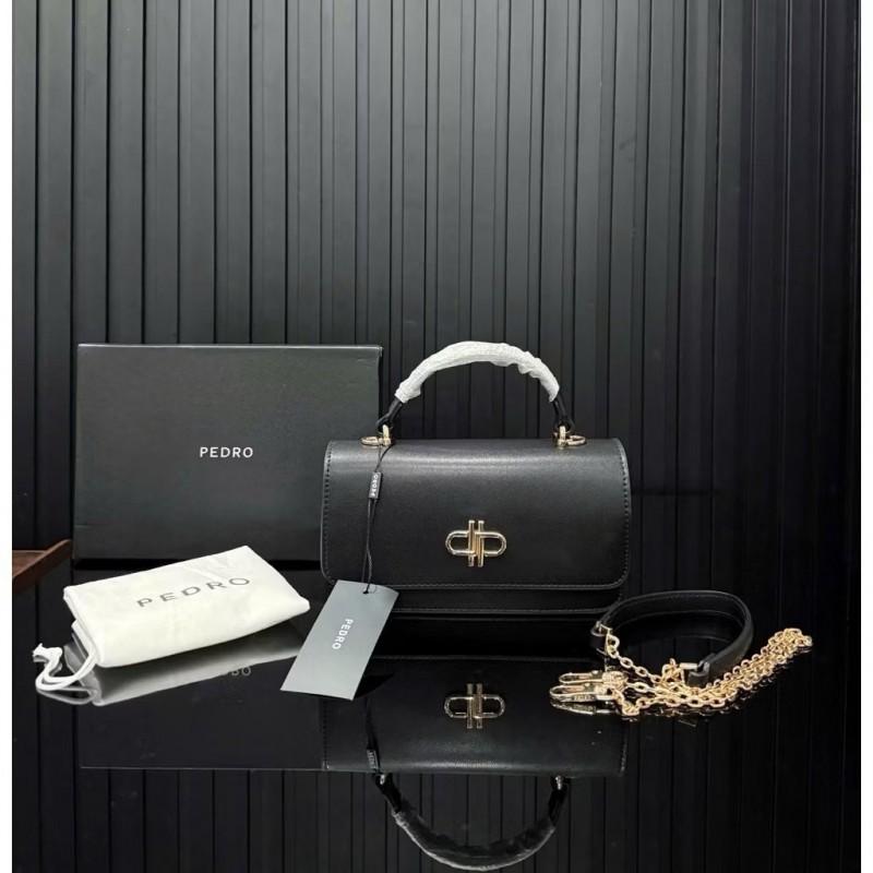 Pedro Chain Underarm Flap Crossbody Bag Large Vintage PU Handbag