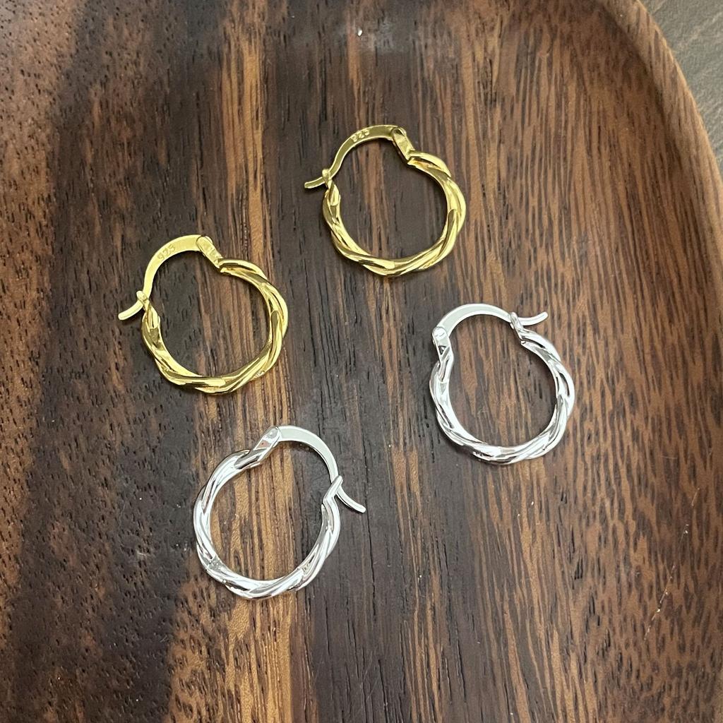 Xiaomi 925 Sterling Silver Earrings For Women Geometric Trendy Simple Twist Earring Jewelry Prevent Allergy Party Accessories